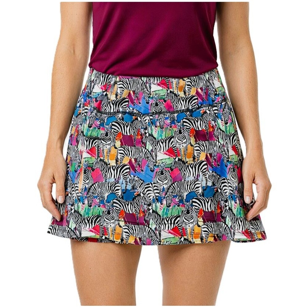 Fubelle Zebra Athletic Skort Women's XL Pockets Pickleball Tennis Running Skirt